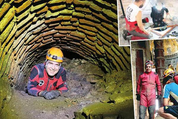 Culverts scanned in 3D in Hagia Sophia
