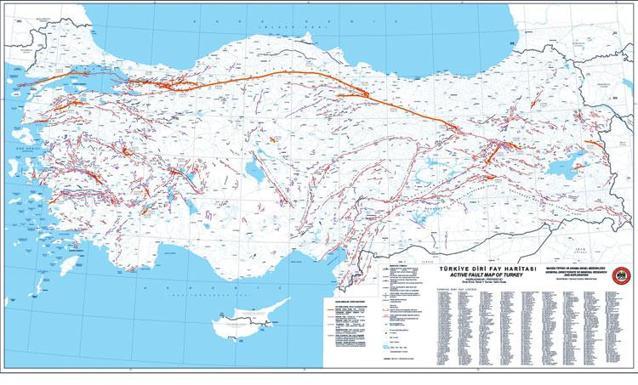 Fault lines crisscrossing Turkey