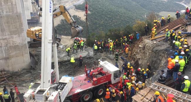 Three workers die under rubble after bridge collapses in Turkeys northwest
