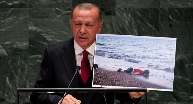 Peace corridor to solve Syria migrant crisis: Erdoğan to UN General Assembly