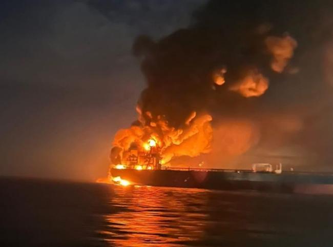 Türkiye rescues crew of tanker that caught fire in Black Sea