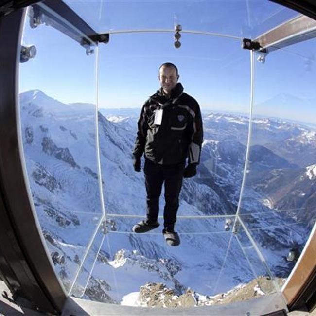 Glass Bottom Viewing Platform Opens In French Alps