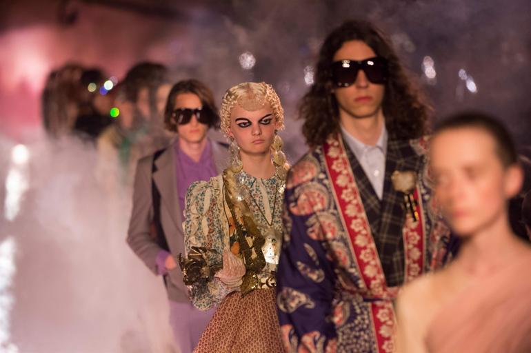 Death and glitter: Gucci hosts France show in Roman ruins