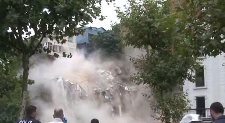 Building in Istanbul collapses after landslide takes away foundation