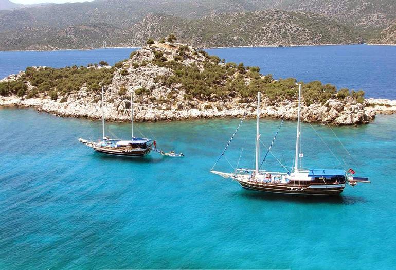 Blue voyage on turquoise coasts