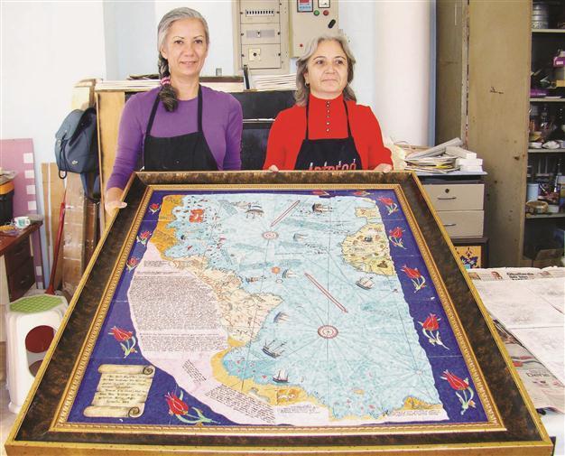 Piri Reis’ world map produced on tiles