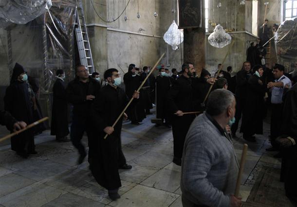Clergymen clash at Bethlehem birthplace of Jesus