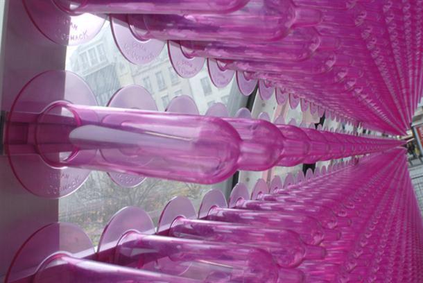 Condom installation points at AIDS awareness