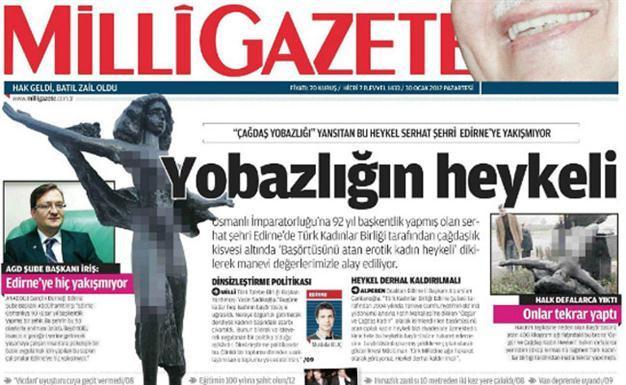 Conservative paper seeks removal of erotic statue