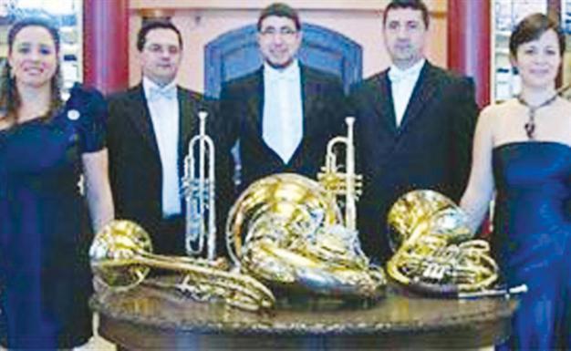 Golden Horn Brass Quintet on Istanbul stage