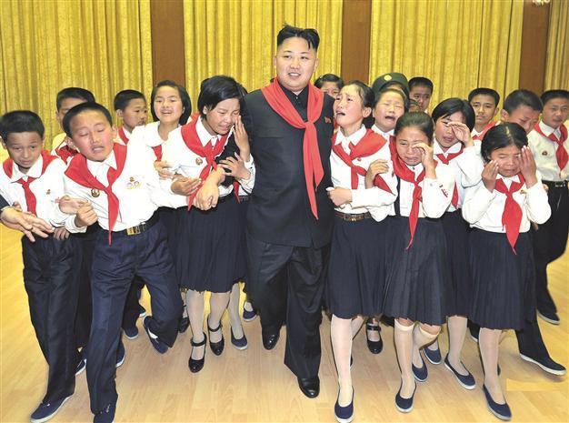 Kim speaks with youth in rare appearance