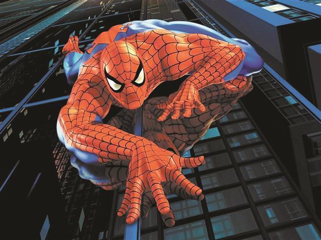 Spiderman on screen at Turkcell Arena