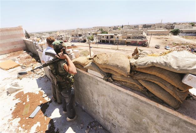 Detritus of war litters Azaz