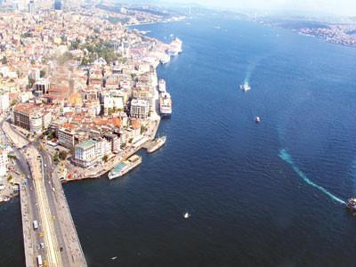 Bozcaada, Golden Horn from a plane