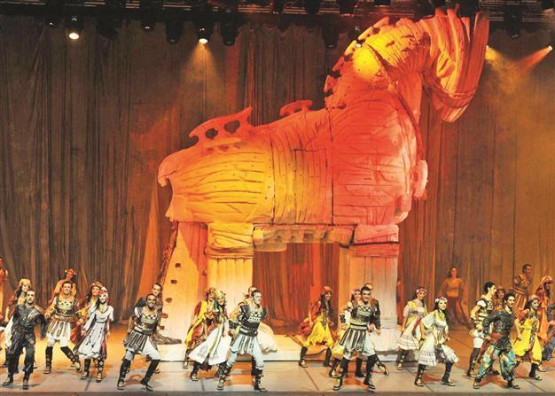 Troya dance show performs at ancient Aspendos theater