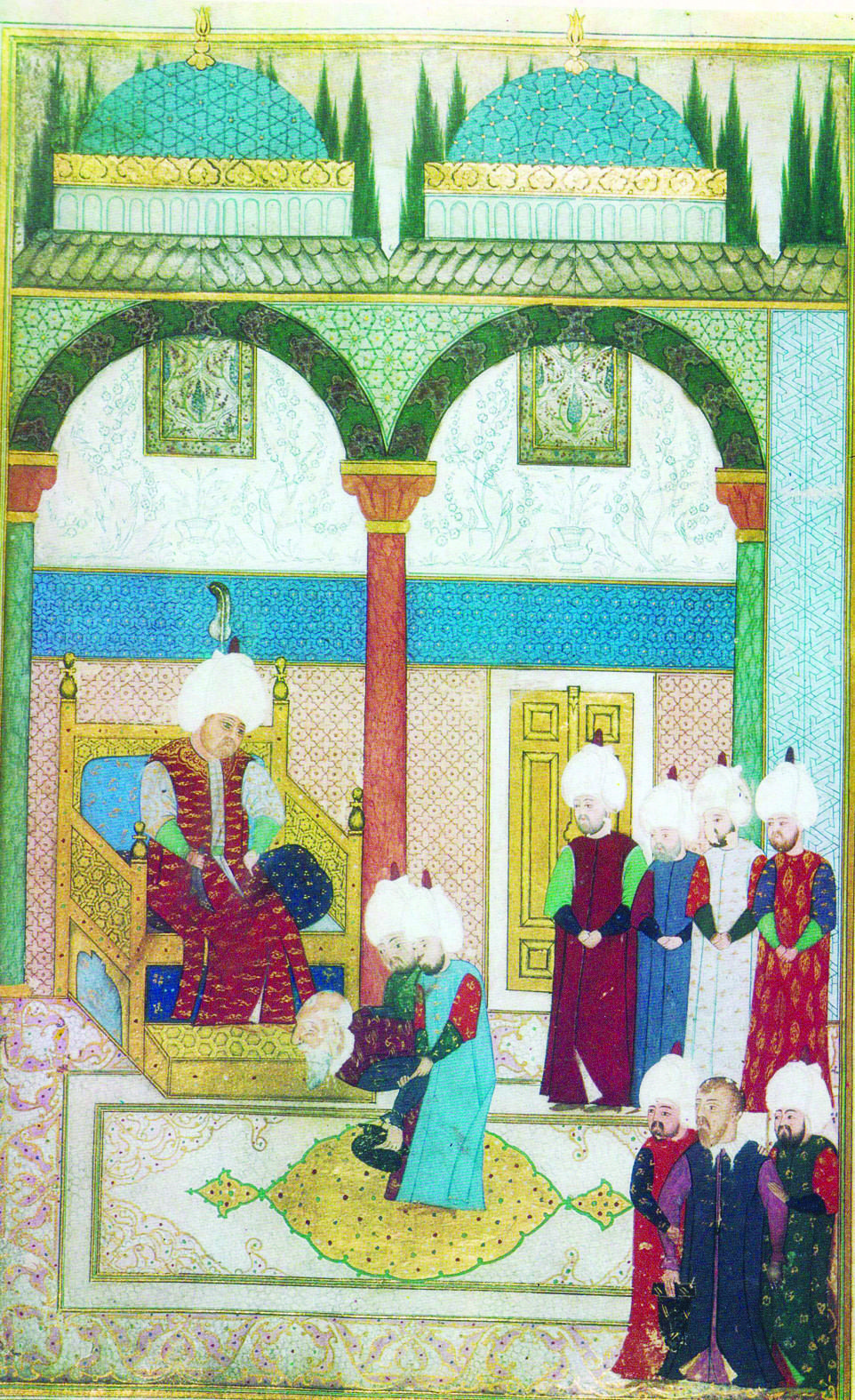 Receiving foreign ambassadors at the Ottoman court