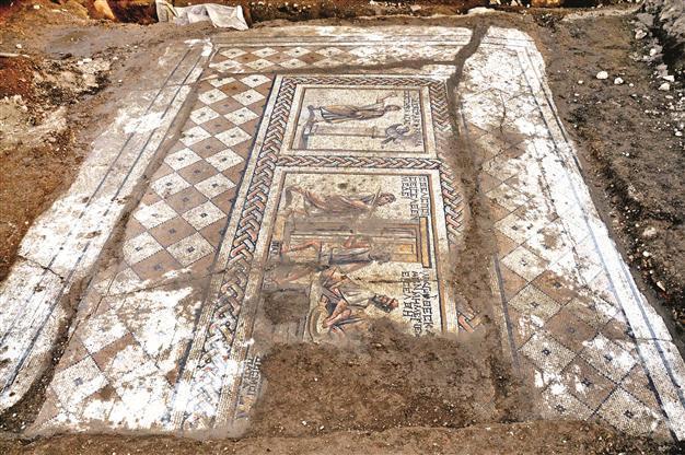 New mosaic discovered in bazaar construction