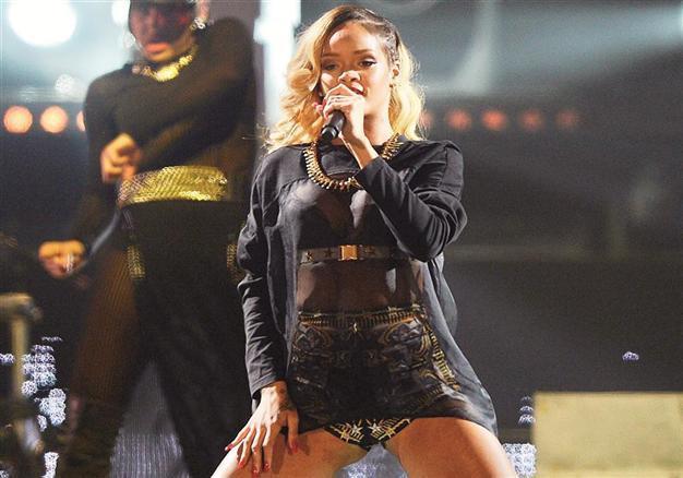 Rihanna on Istanbul stage