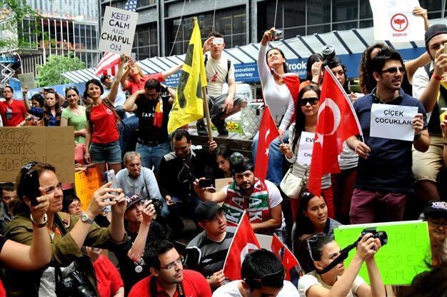 Turks, Greeks, Brazilians join in protests in US