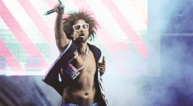 LMFO on stage in Alaçatı rock party