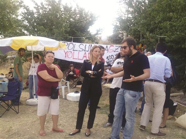 ODTÜ protesters on guard to protect trees in campus