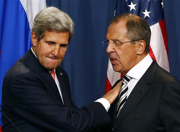Kerry, Lavrov talk of strong UN Syria resolution