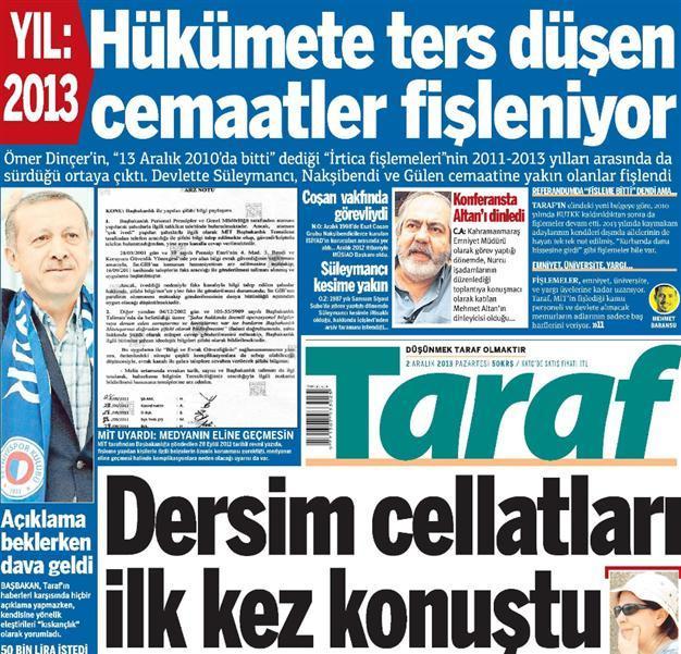 Prime Ministry files complaint against daily Taraf over publishing of security council decisions
