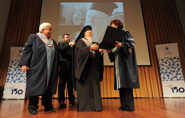 Greek Patriarch Bartholomew gets honorary doctorate