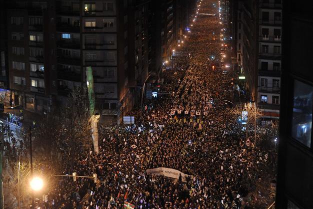 Basque protesters rally in support of ETA prisoners