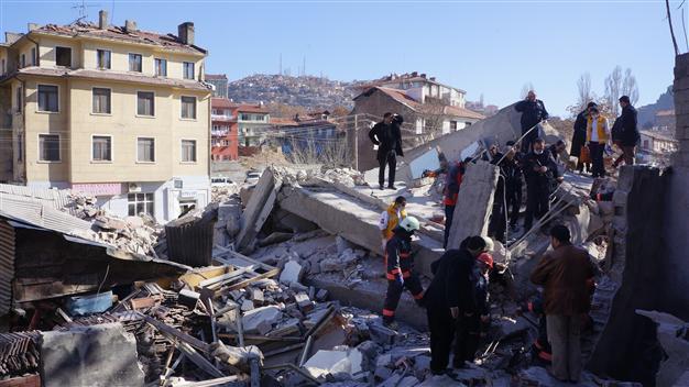 Elderly man killed as apartment crumbles during destruction in Ankara