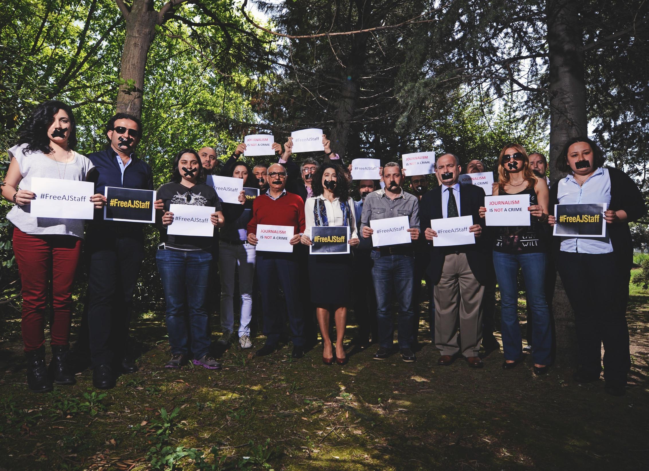 Hürriyet journalists say #FreeAJStaff because #JournalismIsNotCrime