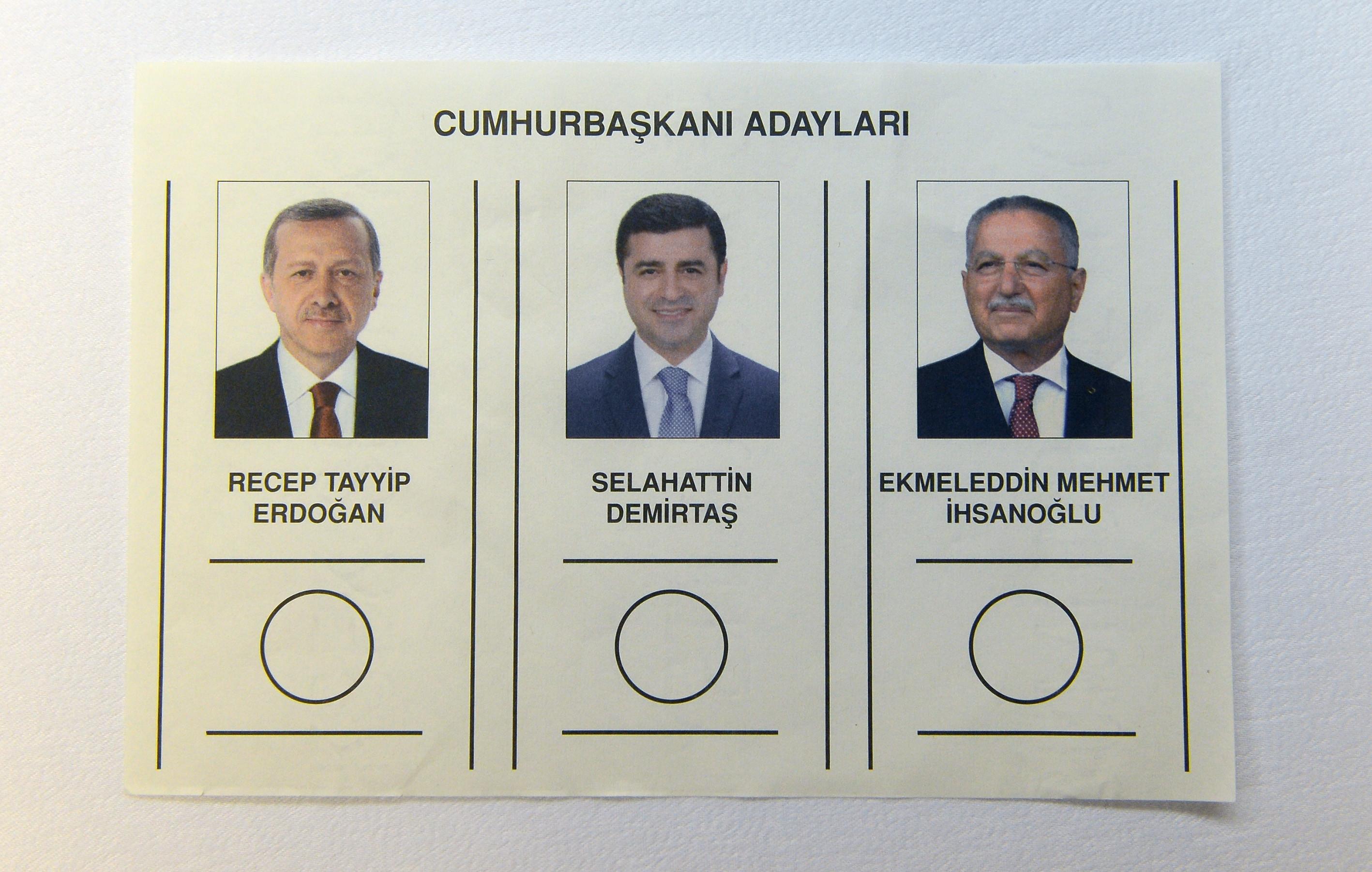 Voting cards for Turkish presidential polls revealed