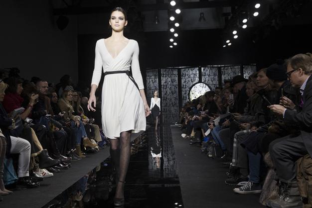 Model Kendall Jenner walks the runway during the Christian Dior