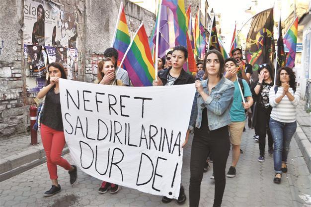 LGBTI protest against hate crimes in Turkey’s Aegean province
