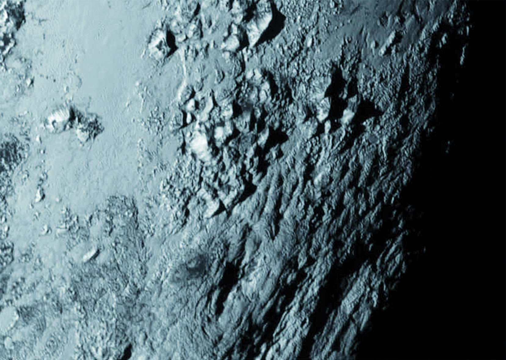 Icy mountain ranges seen on Pluto after NASA flyby