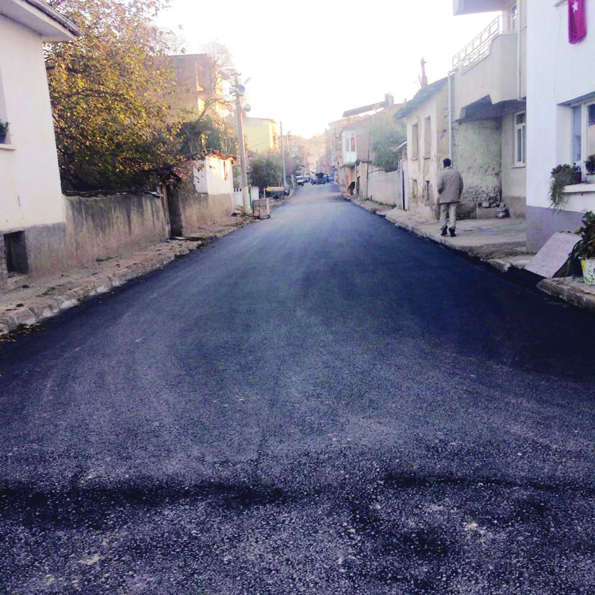 Roman-era floor mosaic paved over with asphalt in Turkeys İznik