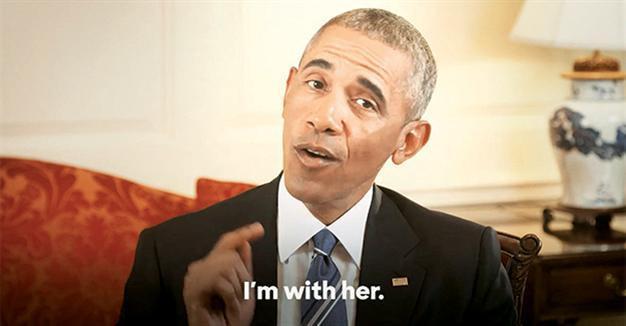 Obama backs Clinton for president with ‘I’m with her’ video