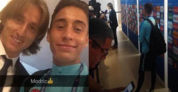 ‘Wonderkid’ Emre Mor waits in line for Modric selfie