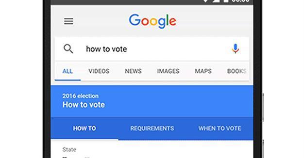 Googles search engine directs voters to the ballot box