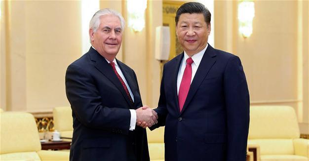 Xi, Tillerson seek stronger ties as N Korea hails rocket progress