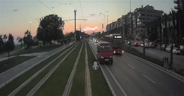 Video showing man performing prayers on tram line in Turkey’s İzmir goes viral