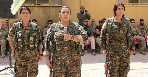 US soldiers attend military ceremony of YPG fighters joining SDF in Syria