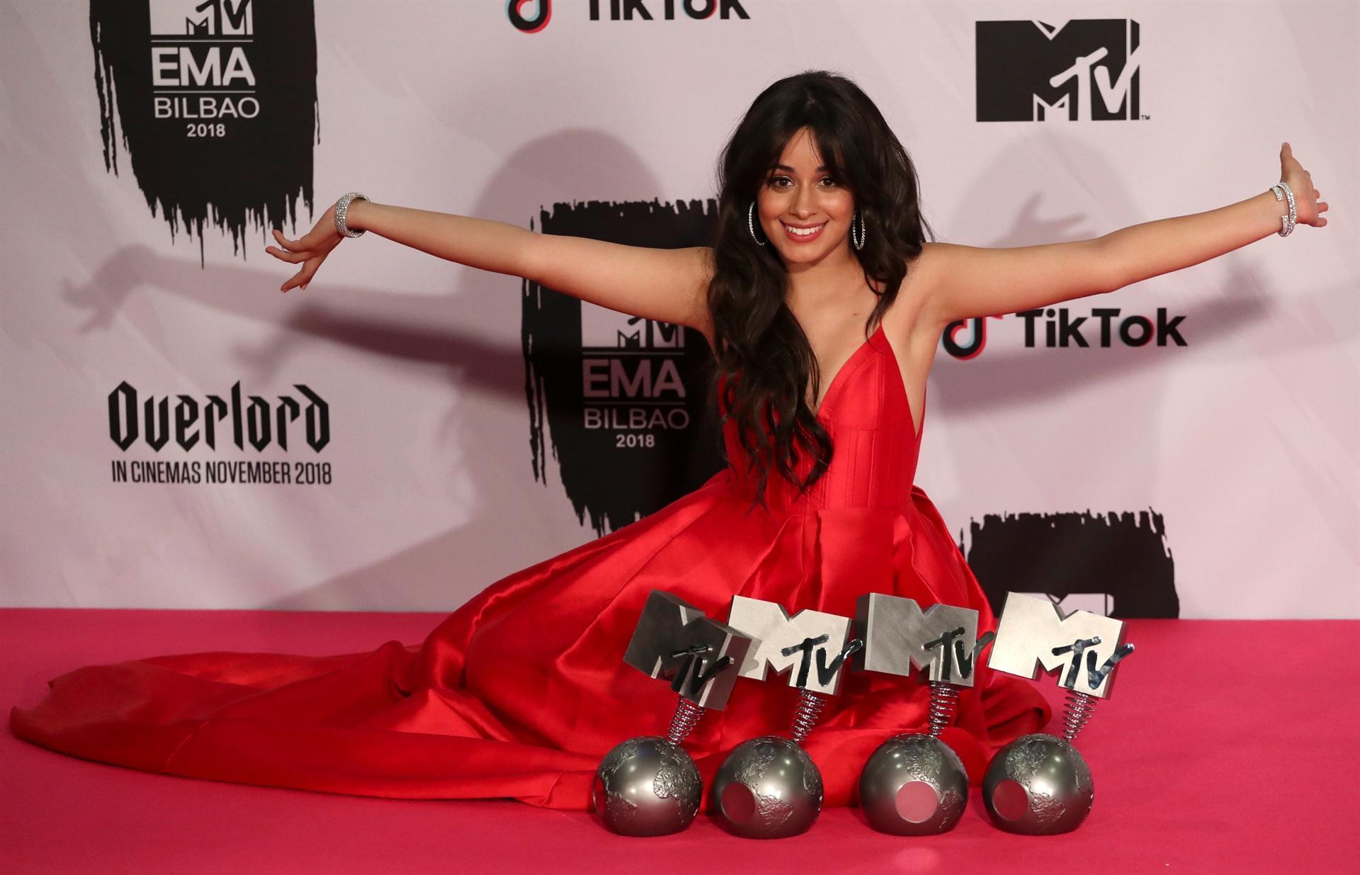 Camila Cabello wins best artist and best song at MTV EMAs