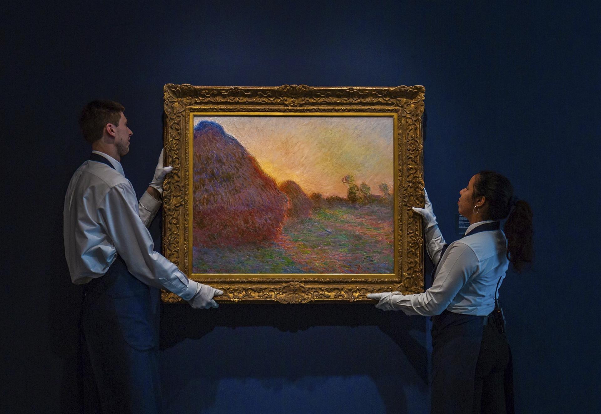 Claude Monet s Haystack painting fetches 110.7 mn at auction