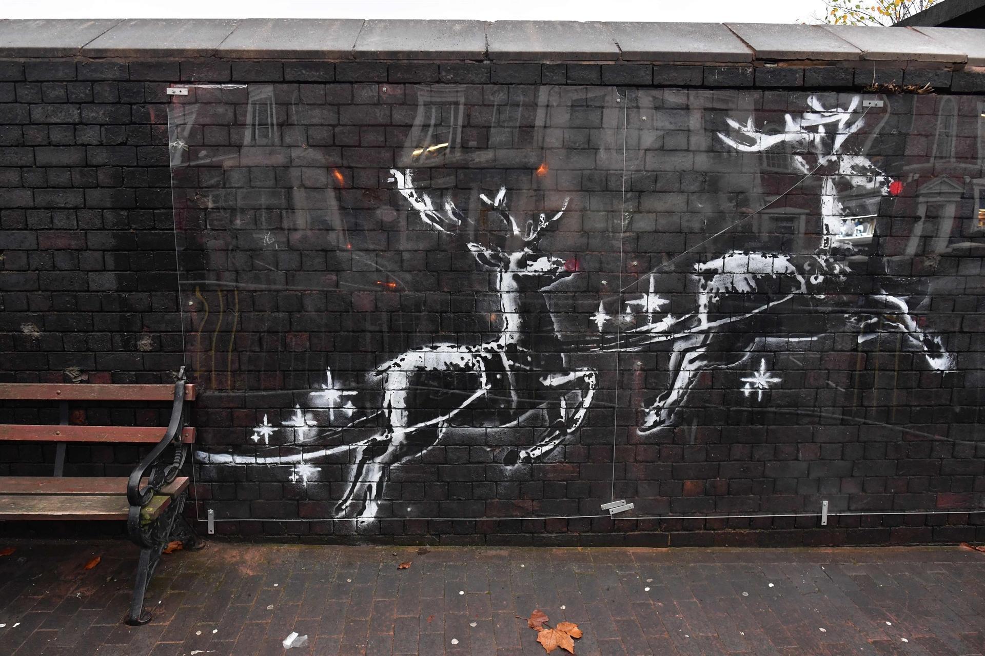 Banksy reindeer mural goes viral amid rough sleeping crisis