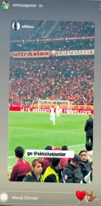 Galatasaray maçında tribünden desteklemişti