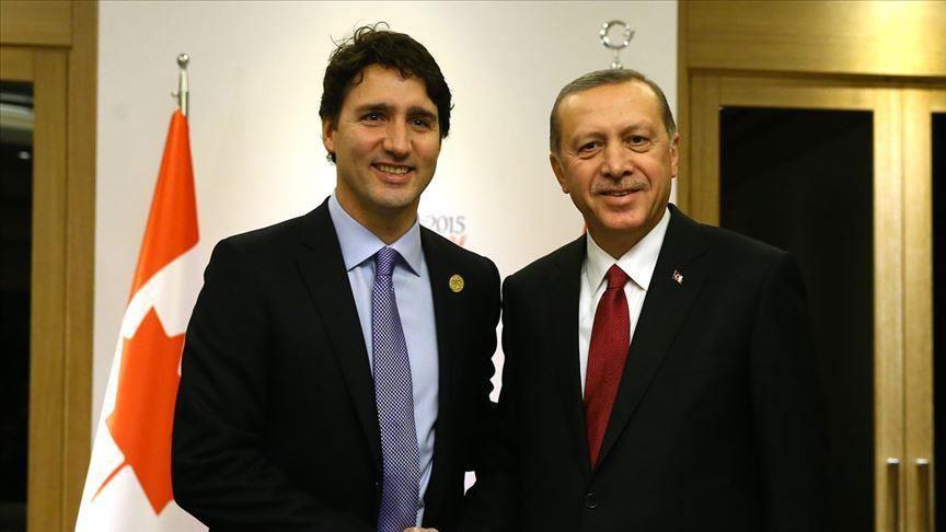 Erdoğan, Trudeau discuss issues via telephone