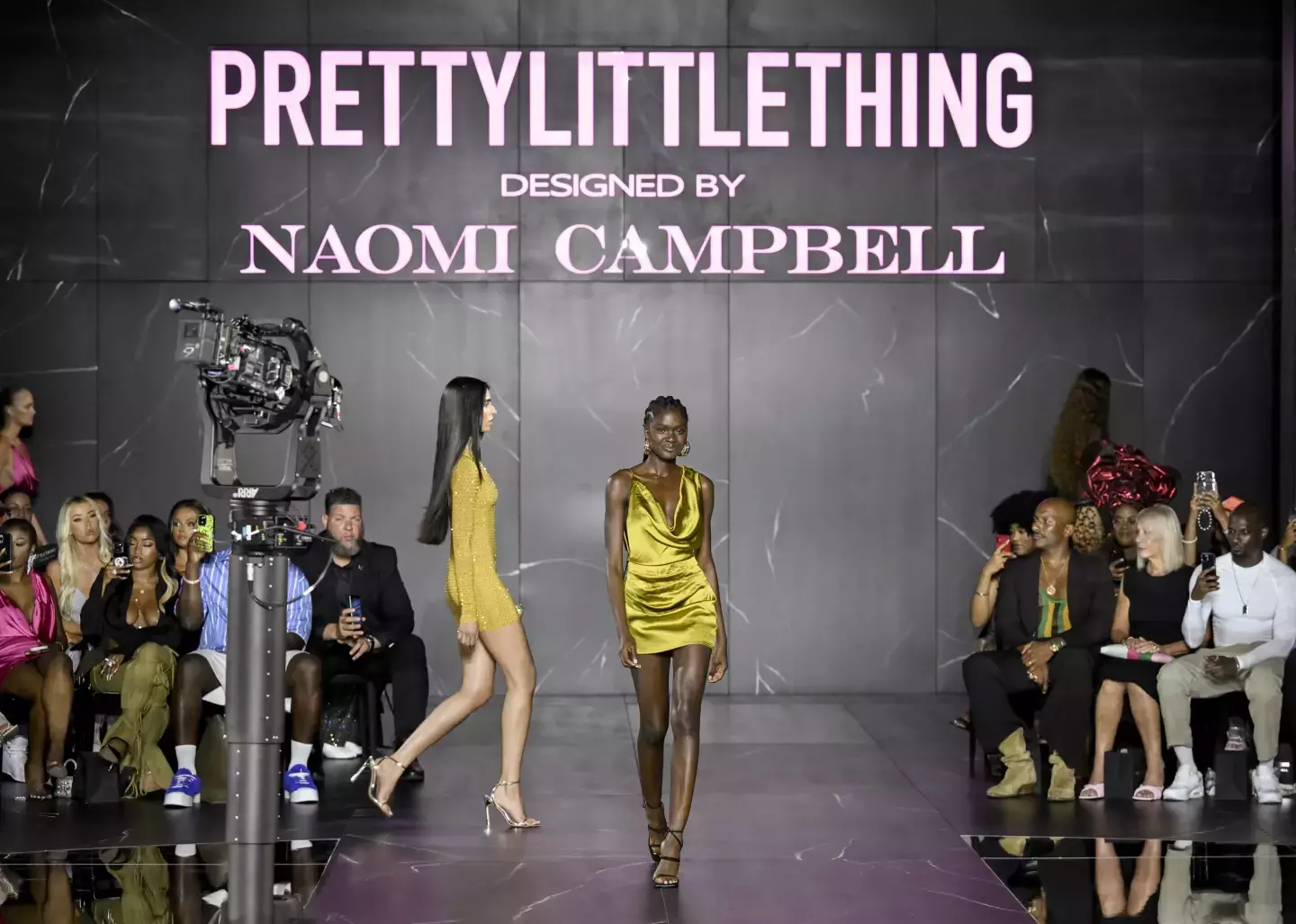 FASHION PHOTOS: Naomi Campbell struts the runway in shimmery silver in new  fast fashion collab