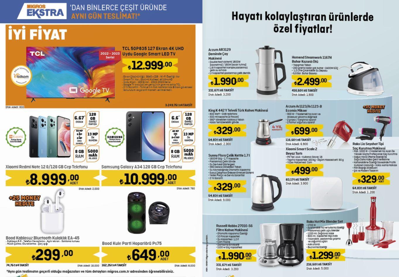 Migros 22 Aralık-3 Ocak 2024 indirimli ürünler kataloğu | Airfryer, Elektrikli ısıtıcı, masa lambası, yılbaşı ağacı ve süslemeleri, ütü, blender set, çay makinesi raflarda yerini aldı