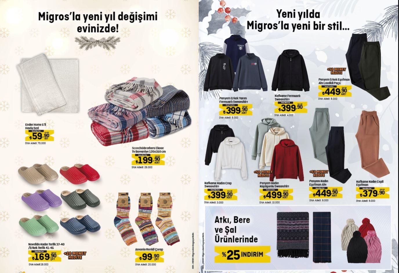 Migros 22 Aralık-3 Ocak 2024 indirimli ürünler kataloğu | Airfryer, Elektrikli ısıtıcı, masa lambası, yılbaşı ağacı ve süslemeleri, ütü, blender set, çay makinesi raflarda yerini aldı